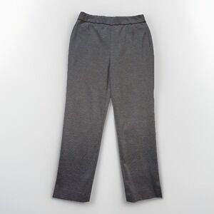 Calvin Klein Womens Pants 14 Gray Houndstooth Ponte High Rise Tapered Dress Pant